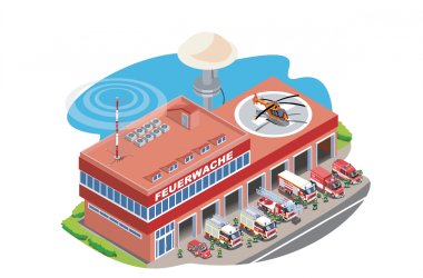Symbolfoto zum bundesweiten Warntag mit einer Feuerwehrstation mit Sirene