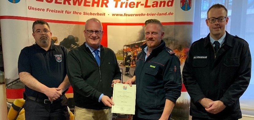 Neuer Feuerwehr Obmann der Feuerwehr Trier-Land