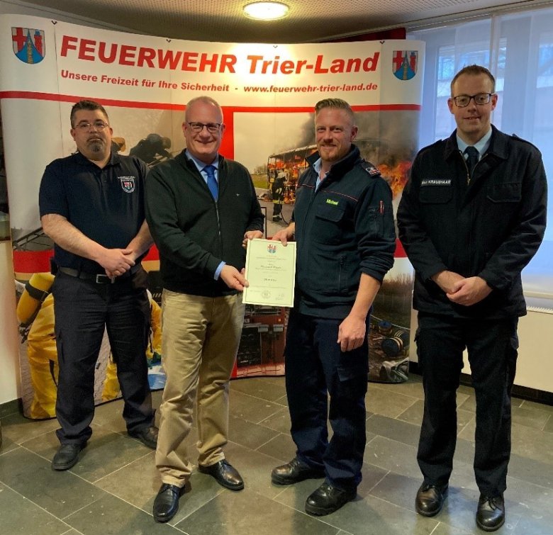 Neuer Feuerwehr Obmann der Feuerwehr Trier-Land