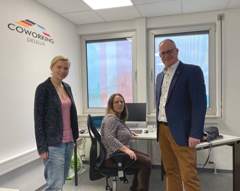 Deulux - Coworking Besichtigung mit Bürgermeister Michael Holstein