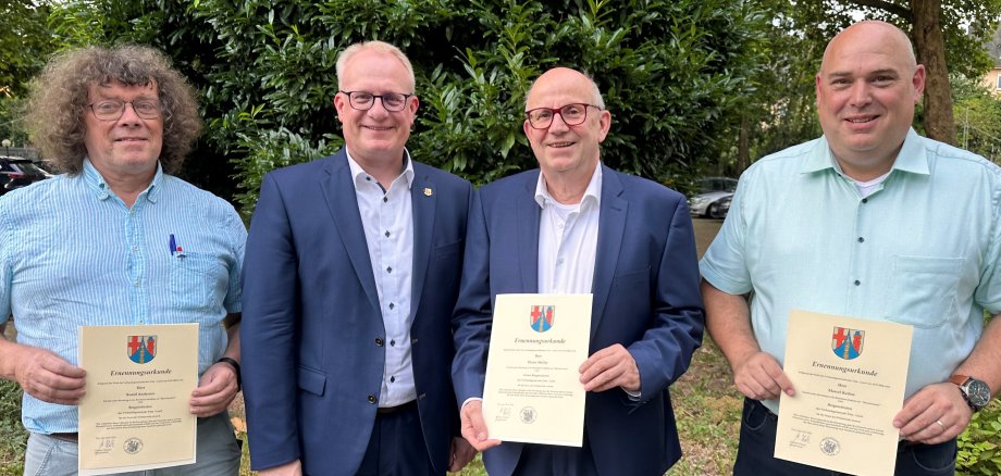 Die neu gewählten Beigeordneten der VG Trier-Land mit dem Bürgermeister