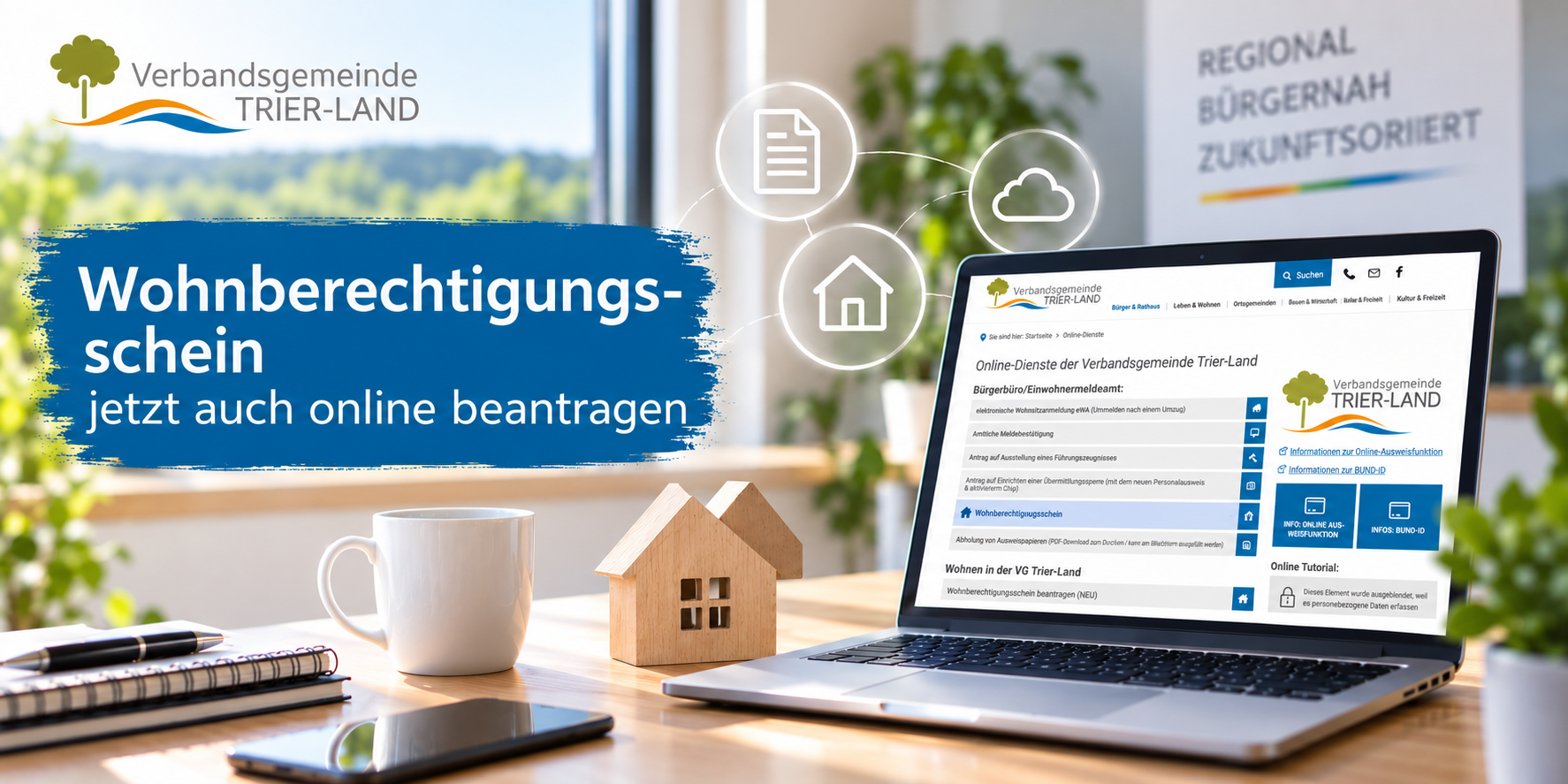 Symbolbild für den Wohnberechtiungsschein als Onlineantragsstrecke