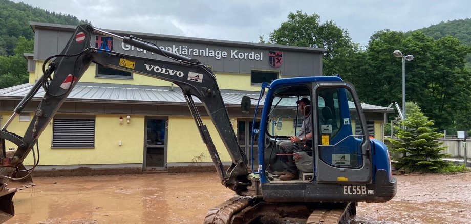 Hochwasser in der Kläranlage Kordel