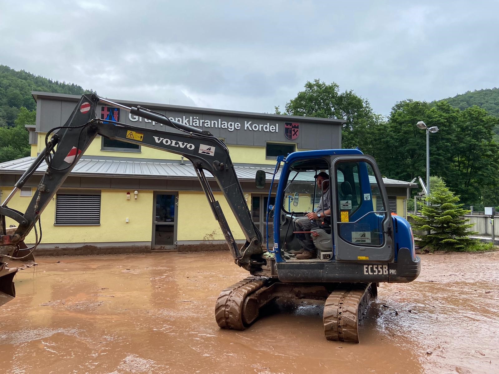 Hochwasser in der Kläranlage Kordel