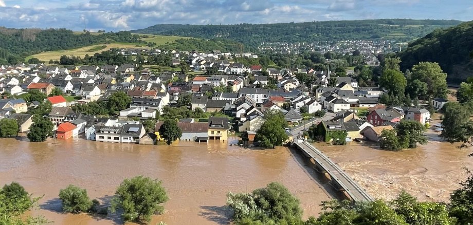 Panoramabild Hochwasser in Langsur