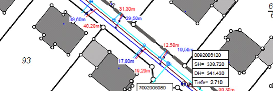 Auszug aus einem Leitungsplan