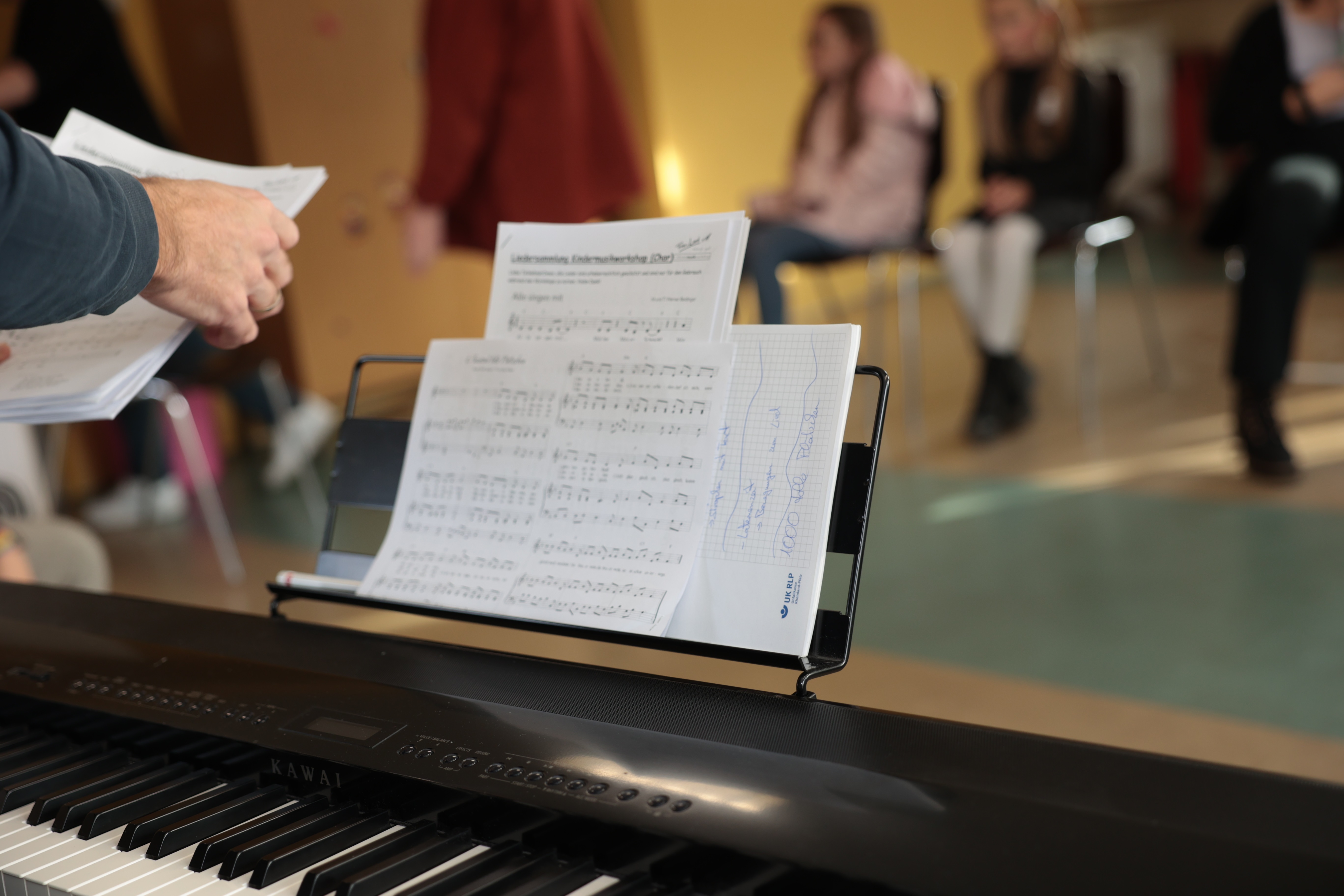 Notenblatt beim Kinder-Musikworkshop